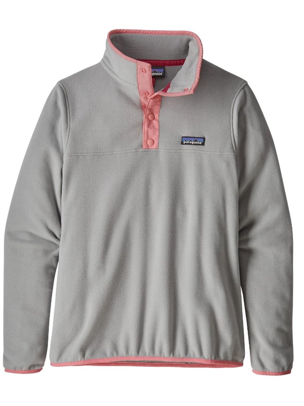 Patagonia Micro D Snap T Pullover Grey/Pink Size Medium